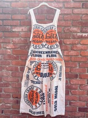 Gold Medal Vintage Sack Print Overalls AS IS